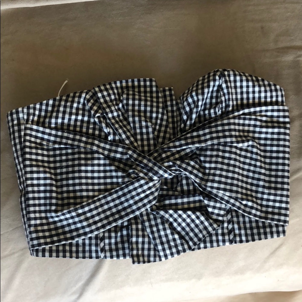 Gingham tube top